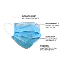 Load image into Gallery viewer, Proper Public Blue 3-ply Disposable Masks
